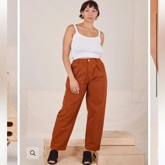 Big Bud Press HEAVYWEIGHT TROUSERS - BURNT TERRACOTTA Small - Picture 1 of 6